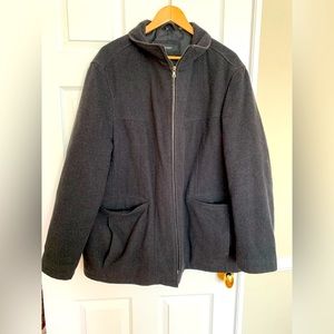 Alfani Wool Coat: Zip Closure, Side pockets, 2 Internal Pockets, Lined XL